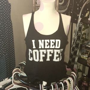 PINK tank I need coffee